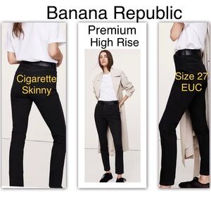 BLACK🥇 High-Rise Cigarette jeans size 27 BLACK Banana Republic